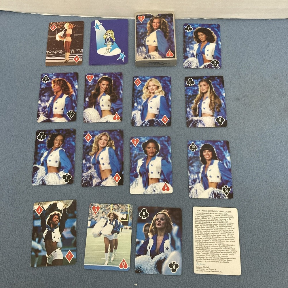 VTG 1980 Dallas Cowboys Cheerleaders Playing Cards - 52 plus 2 Jokers